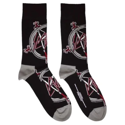 Imagen de Rock Off officially licensed products Slayer Band Logo Pentagram Ankle Calcetines talla 7 11, Negro , M