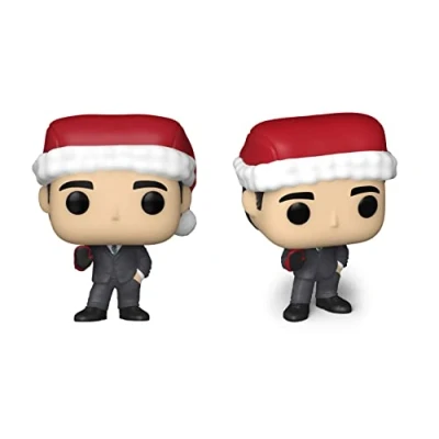 Imagen de Funko Pocket Pop! The Office Michael Scott Tree Holiday Box 4 Pieces Llavero Minifigura de Vinilo Coleccionable Original Relleno Calcetines Idea Regalo TV Fans