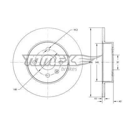 Imagen de Disco de freno TOMEX Brakes TX 72 08