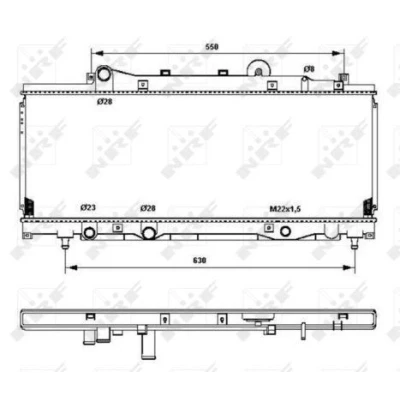 Imagen de NRF 53202 Radiador, refrigeración del motor Aluminio 757 270 16 Aletas soldadas FIAT: Punto I Hatchback
