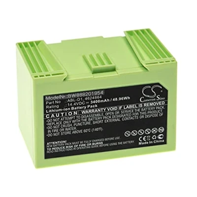 Imagen de vhbw Batería Compatible con iRobot Roomba e515040, 5150, 7150, 7550, e5150, e515020, e5152 Robot Limpieza Negro (3400 mAh, 14,4 V, Li Ion)