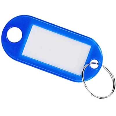 Imagen de mumbi 1 llavero con etiqueta para escribir, color azul
