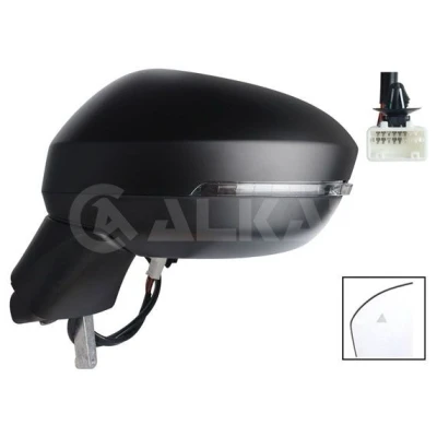 Imagen de Espejo retrovisor Alkar 9039663 izquierda imprimado eléctrico calefactable, convexo para vehíc. con volante a la