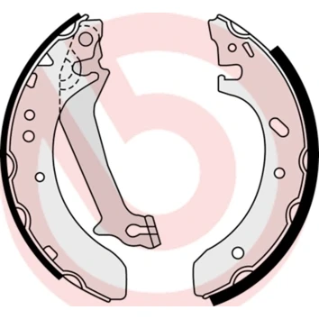 Imagen de BREMBO S 23 578 Zapatas de freno 203 38 con palanca mano FORD: Fiesta Mk4, Escort 7, Classic Hatchback