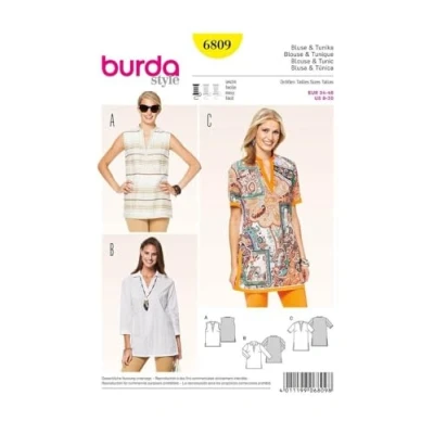 Imagen de Burda Patrón 6809 Blusa y túnica