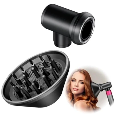 Imagen de Difusor y Adaptador para Dyson Airwrap Styler HS01 HS05, convertir en una combinación de secador pelo