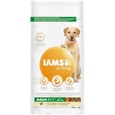Imagen de IAMS Alimento seco para perros de razas grandes con pollo fresco, comida seca adultos más 1 año, 3 kg