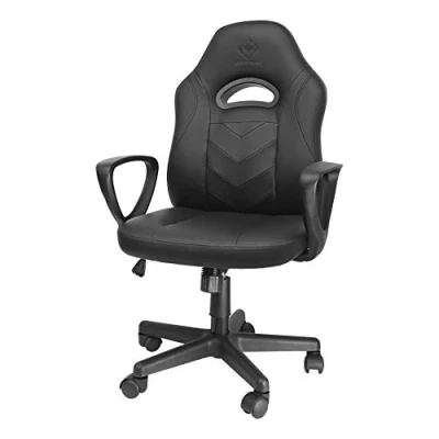 Imagen de DELTACO Silla clásica para Juegos (tamaño Junior, Piel sintética, ergonómica, Altura Ajustable), GAM 094