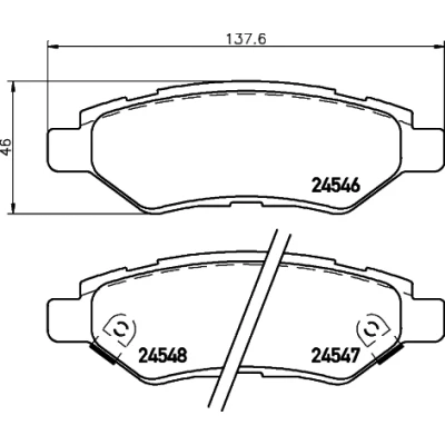 Imagen de BREMBO P 09 014 Juego de pastillas freno con avisador acústico desgaste Chapa antichirridos accesorios FORD: Kuga Mk3