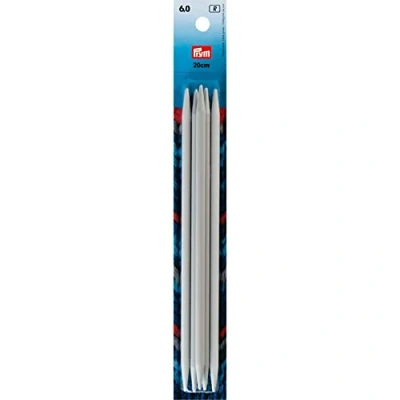 Imagen de Prym Strumpfstricknadeln KST 20 cm 6,00 mm Grau Agujas de Tejer, Gris, 6,0 mm, 5