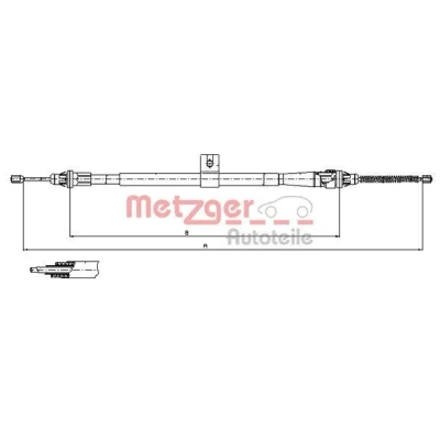 Imagen de METZGER 17.0006 Cable de Freno Mano Atrás izquierda 1540/1327 COFLE NISSAN: MICRA 3