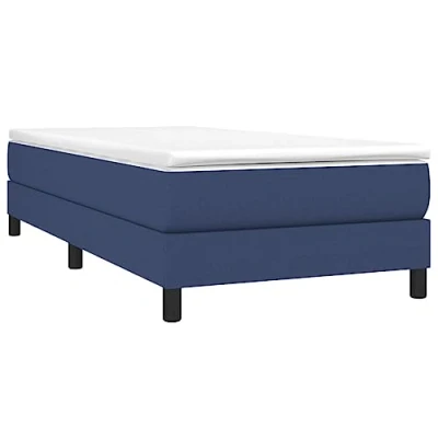 Imagen de vidaXL Estructura de Cama, Somier Individual Listones, Base Cama Tapizada, Mueble para Dormitorio Hogar, Tela Azul 80x200 cm