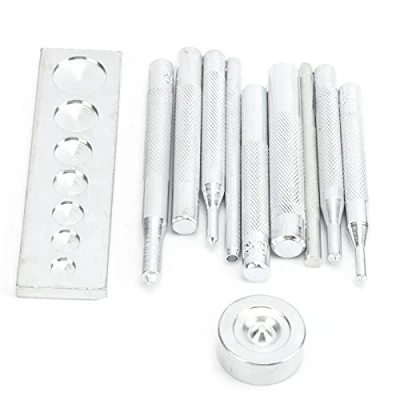 Imagen de kit de cierre a presión, 11 piezas herramientas profesionales cuero para manualidades, instalación presión botones bricolaje