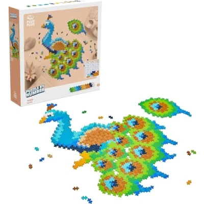 Imagen de PLUS Rompecabezas por número Pavo Real de 800 Piezas Juego construcción PP3931