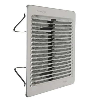 Imagen de La ventilación LAMR2323IN rejilla de universal cuadrada con muelles y red antinsecto. Tamaño: 228 x mm. Acero inoxidable 430.