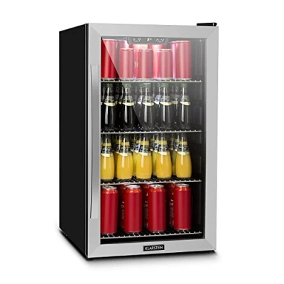 Imagen de KLARSTEIN Nevera Electrica 124L con Puerta de Cristal para Habitaciones Frigorificos Pequeños y Portatiles estantes bebidas