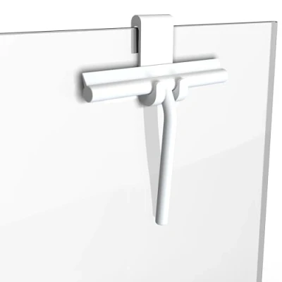 Imagen de Minismus limpiaparabrisas con Gancho para Colgar Extractor de Ducha Ventana Antideslizante (Blanco)