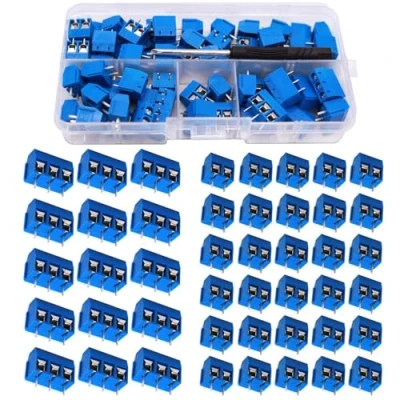 Imagen de RUNCCI YUN 80 Piezas 5mm 2 Pines/3 Pinesconector pcb 300 v 10a (2PIN 65 Piezas, 3PIN 15 Piezas)