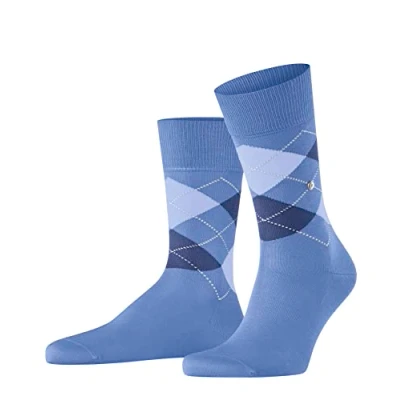 Imagen de Burlington Manchester M SO algodón estampado 1 par, Calcetines Hombre, Azul (Turquoise 6550) nuevo ecológico, 40 46