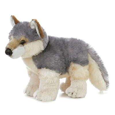 Imagen de Flopsies Lobo de Peluche, 31 cm, Color Gris y Blanco (Aurora World 13269)
