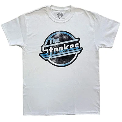 Imagen de Rock Off The Strokes T Shirt Distressed Magna Band Logo Nuevo Oficial De Los Hombres Size L