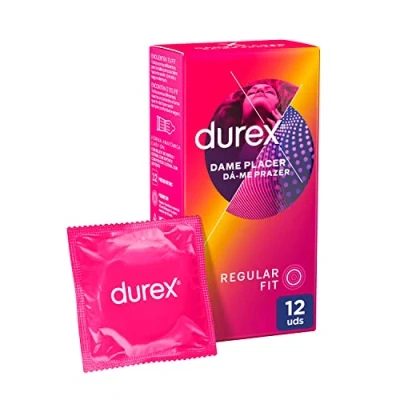 Imagen de Durex Preservativos Dame Placer, Con Puntos y Estrías para una Estimulación Extra, 12 condones