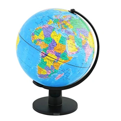 Imagen de Exerz 30cm Globo Terráqueo Mapa en Inglés Educativo Girable Decoración de Escritorio Político Geográfica/Moderna Diámetro