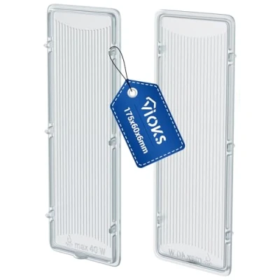 Imagen de VIOKS 2 cubiertas de lámpara 175 x 60 mm repuesto para Bosch 00264984 campana extractora Sіemens Neff Constructa