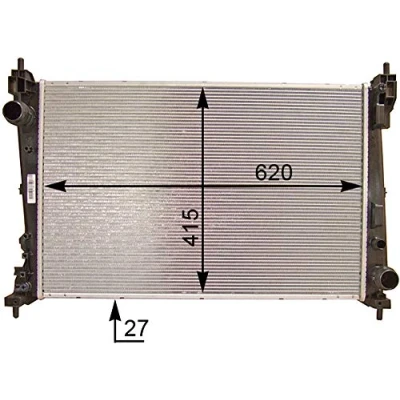 Imagen de MAHLE ORIGINAL CR 1112 000P Radiador, refrigeración del motor para vehículos con/sin climatización 620 395 27 Aletas soldadas