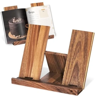 Imagen de Madera de Acacia soporte para libro cocina