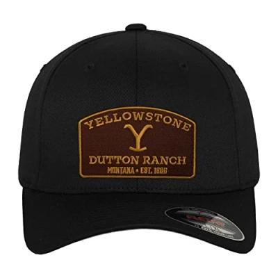 Imagen de Yellowstone Licenciado Oficialmente Flexfit Cap (Negro), Large/x Large