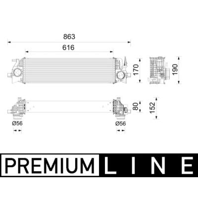 Imagen de MAHLE ORIGINAL CI 736 000P Intercooler