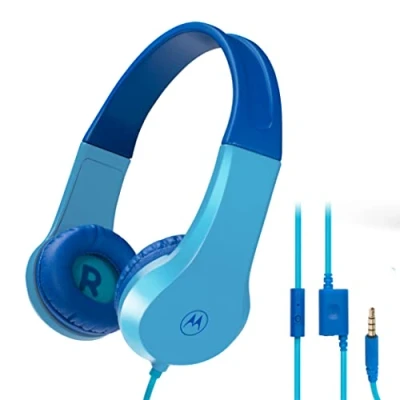 Imagen de Auriculares Infantiles Con Cable Jr200 Motorola Sound Limitación De Volumen 85 Db Azul