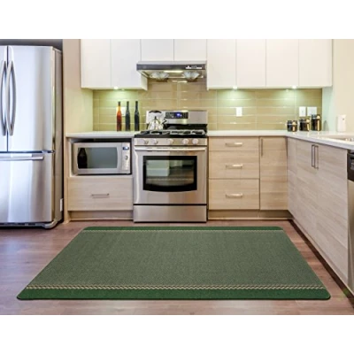 Imagen de William Armes Dandy KILKIS Extra Grande Alfombra Lavable, Polipropileno, Verde, 190 x 133 1 cm