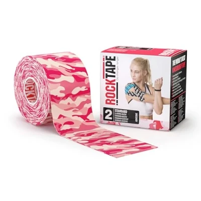 Imagen de RockTape Standard estándar Tape, 5 cm x m, 1 Pieza, Camo Pink, Unisex Adulto, 5cm 5m Roll