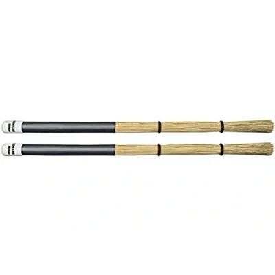 Imagen de ProMark Broomsticks Hybrid of Drum Brushes and Rods Adjustable O rings for Control Bristle Spread Handmade from Real Broomcorn Medium 1 Pair