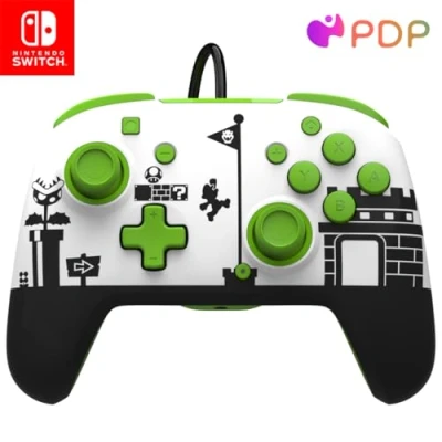 Imagen de Mando Nintendo Switch PDP Super Mario, Para Switch, Con Cable, Multicolor