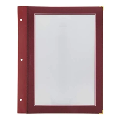 Imagen de Vermes Securit Wood Range Archivador de menús Soporte Insertar crt10 (Juego 5), rojo vino, A4