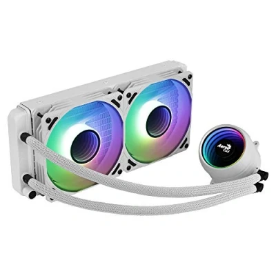 Imagen de Aerocool MIRAGEL240W, Refrigeración Líquida CPU, 2xVentilador 12cm ARGB, TDP 400W,Blanco