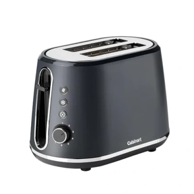 Imagen de Cuisinart Tostadora de 2 rebanadas Ranuras extra profundas, ideales para pan grueso y rosquillas Palanca elevación 7 niveles tostado más descongelación Disponible hervidor a juego Gris
