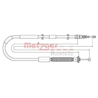 Imagen de METZGER 12.0723 Cable de Freno Mano Atrás izquierda 1786/1594 COFLE