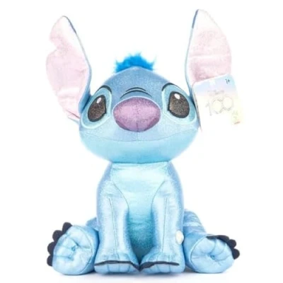 Imagen de Peluche Stitch Glitter con Sonidos Lilo y Color Azul Claro Altura 28 cm