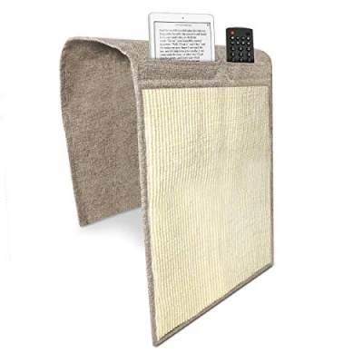 Imagen de Navaris Rascador para Gatos con Organizador Protector de sofá Bolsillos contra arañazos Gato Perro Afilador uñas sisal marrón Claro