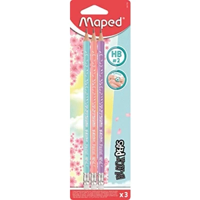 Imagen de Maped Black Peps Pastel HB Lápices de grafito (3 unidades)
