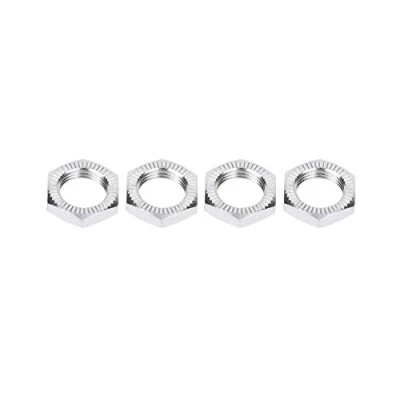 Imagen de VGEBY1 Tuercas de Rueda Coche RC, 1/8 llave tuerca 17 mm aleación aluminio RC (Plata) Accesorios coches en miniatura