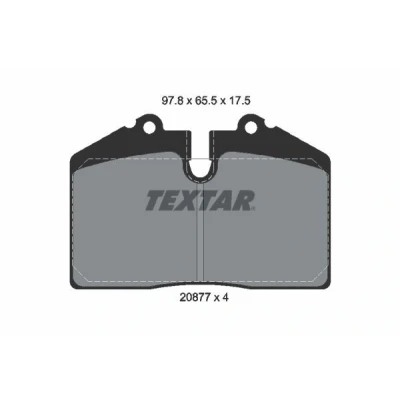 Imagen de TEXTAR 2087709 Juego de pastillas freno preparado para indicador desgaste PORSCHE: 944 Coupé, 911 Cabrio, AUDI: 80 B4 Avant