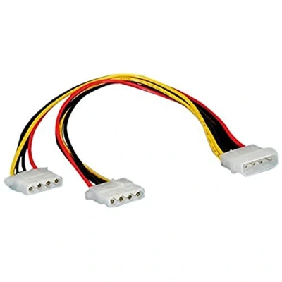 Imagen de Roline Internal Y power Cable, 4 pin Hdd To 2x 0.3 M Cables De Transmisión