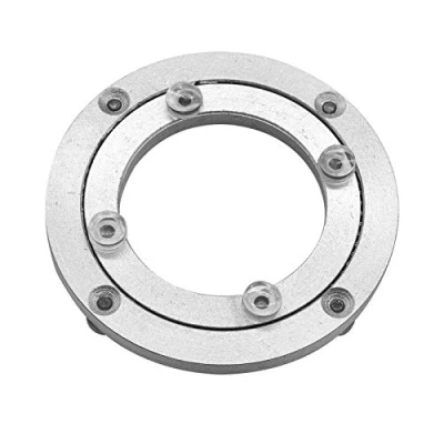 Imagen de rodamiento Giratorio de aleación Aluminio, Mesa giratoria Resistente Lazy Susan con Giratorio, Redonda Comedor, Placa Suave, 4 Pulgadas