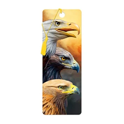 Imagen de 3D LiveLife Marcapaginas Tres águilas de Deluxebase. Un marcapáginas con lenticular e ilustraciones licencia del reconocido artista Carol Cavalaris