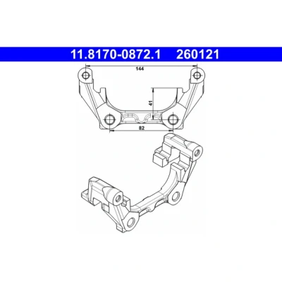 Imagen de ATE 11.8170 0872.1 Soporte de Pinzas Freno